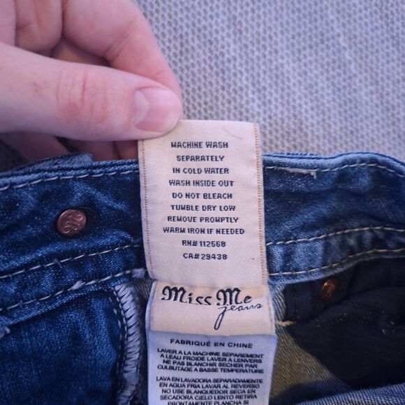 Miss Me Jeans Womens 28 Blue Boot Dark Wash Denim Capsule Everyday Casual Norm - Picture 14 of 16